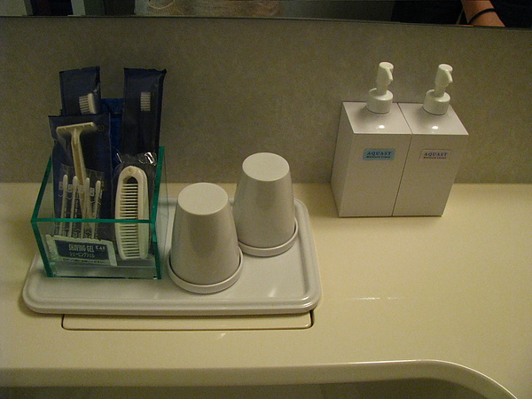 浴室裡除了一般配有的東西之外, Lady's room還有身體乳液和乳霜! 