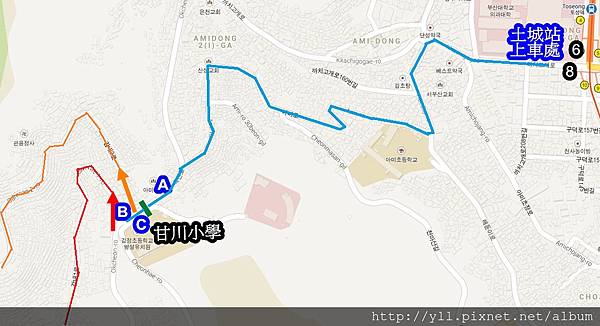 甘川洞文化村交通地圖