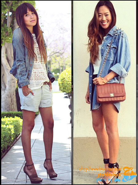 shorts w denim shirts or jackets