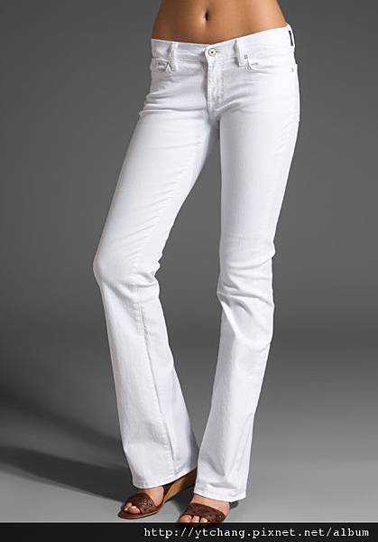 7 For All Mankind The Skinny Bootcut in Clean White