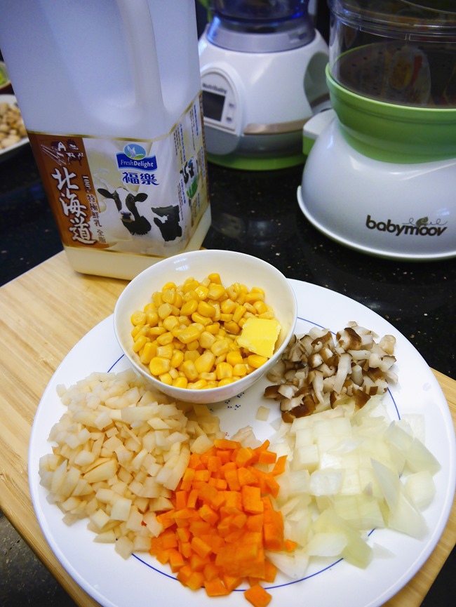 babymoov調理機 寶寶版玉米濃湯　食譜　副食品
