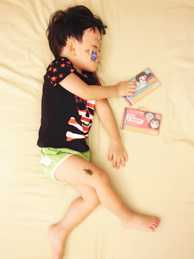 法國「namaki幼童天然彩繪組＋可撕式水性指甲油＋造型指甲貼紙」。萬聖節開趴「妝」很大！萬聖節、生日、Dress Code派對