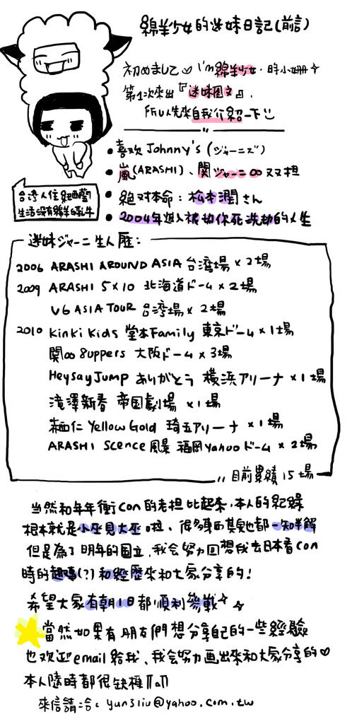 綿羊少女追星日記（前言）