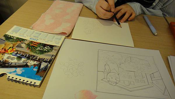 學生全景構圖打稿練習(1)