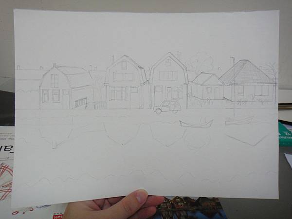 插畫水彩建築風景練習(1)