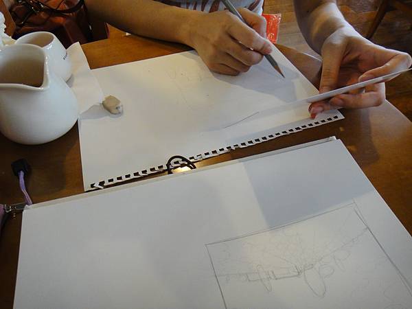 學生風景寫生打稿練習