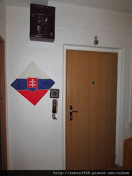 家裡的自製斯洛伐克國旗