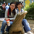 with statue of Komodo Dragon 