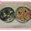 104.11.16 晚餐-海帶芽味噌豆腐湯+火腿蛋炒飯