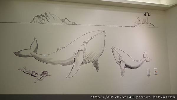 里莫牆壁彩繪 牆壁彩繪 海底世界