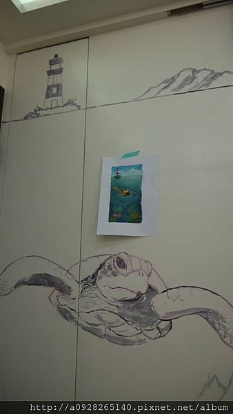 里莫牆壁彩繪 牆壁彩繪 海底世界