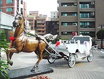 婚宴會館空中花園一角