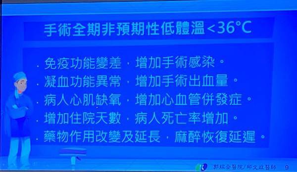 開刀毋免冷吱吱手術全期病人體溫管理