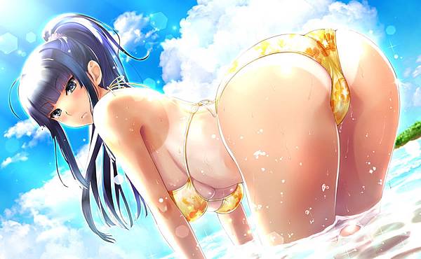 yande.re 449506 sample ass bikini cameltoe swimsuits tan_lines tsuchinoto underboob wet.jpg