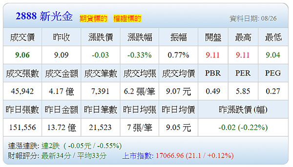 五分鐘看新光金 鳳梨懶羊羊的股市投資學 痞客邦