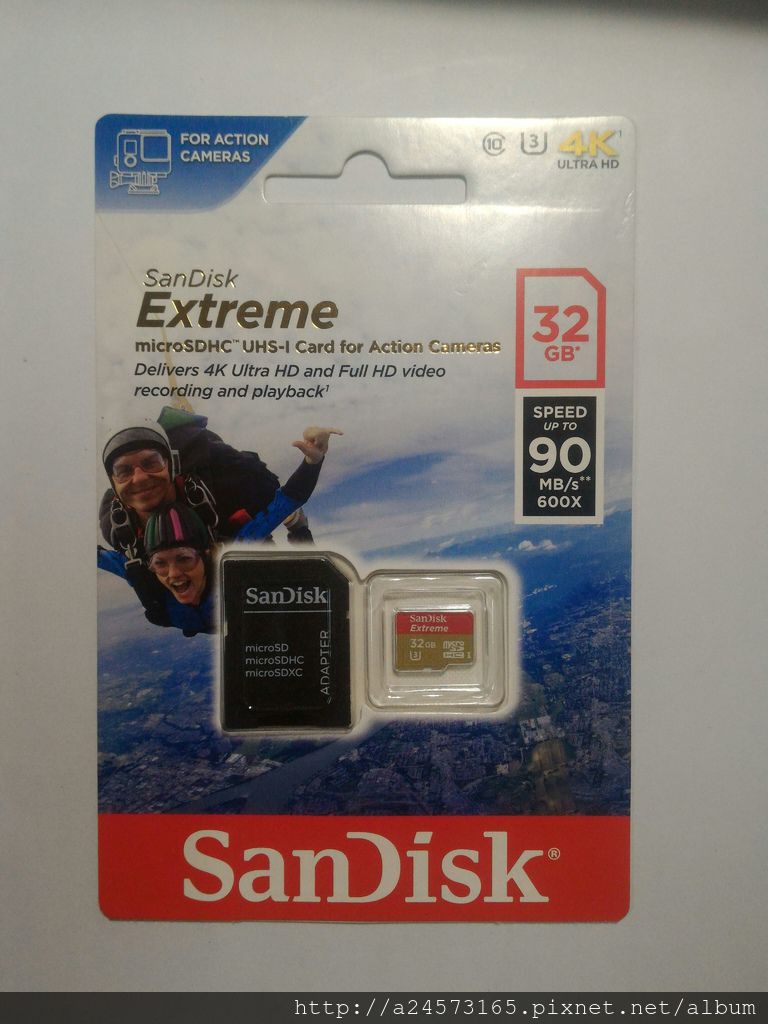 [開箱]SanDask Extreme 32G U3 microSD 開箱小測試