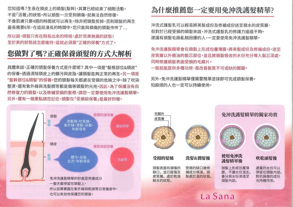 la sana 潤紗娜海藻精萃護髮露保養頭髮方式 DM