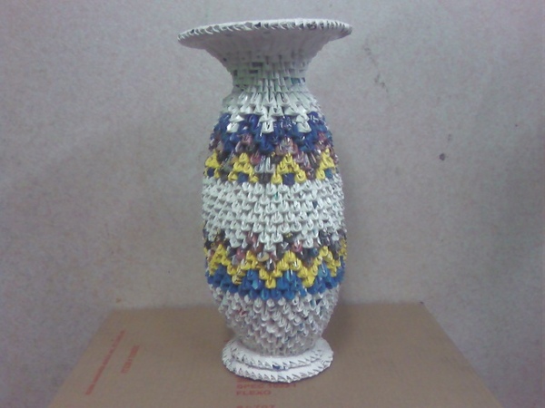 三角摺紙作品集-花瓶