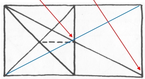 透視學 (perspective) 透視法教學畫法講義6-1,透視立體造型比例增加,對角線中心點 (設計表現技法,手繪練習,Poe,梁又文老師)2