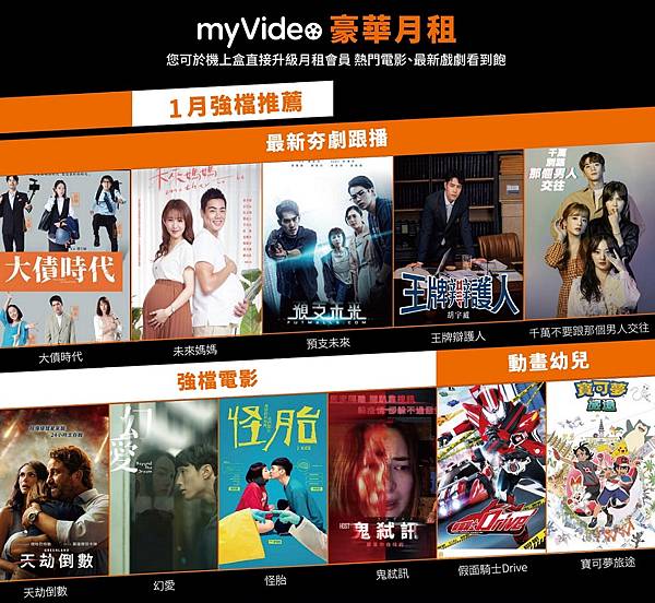 凱擘機上盒myVideo寒假新上架強檔電影、超夯跟播台劇，再加碼祭出限時季繳優惠方案。.jpg