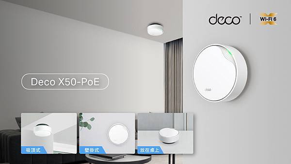 【新聞圖片】TP-Link Deco X50-PoE Wi-Fi覆蓋範圍最高可達180坪，從此和網路死角說掰掰。