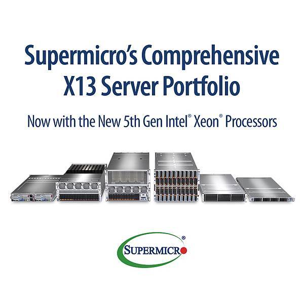 【Supermicro 新聞照片】廣泛的X13伺服器系列的多項新產品中包含一款全新雙處理器GPU伺服器，可針對大規模AI訓練、生成式AI和高效能運算應用最佳化