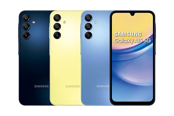 【新聞照片02】Galaxy A15 5G共推出藏藍黑、幻光黃、穹天藍三款顏色