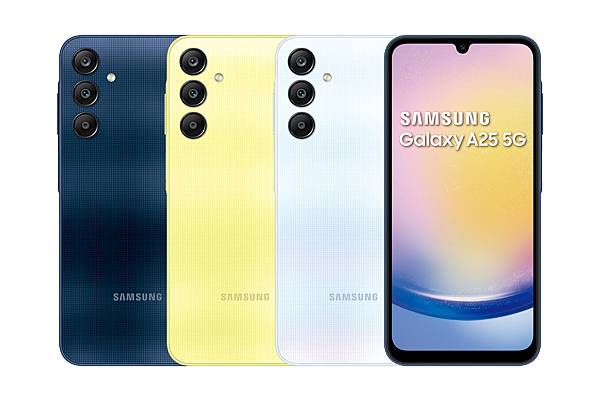 【新聞照片03】Galaxy A25 5G共推出藏藍黑、幻光黃、琉璃藍三款顏色