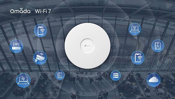 【新聞圖片】TP-Link Omada 系列支援整合Wi-Fi 7產品，滿足企業不論在使用Wi-Fi 7設備、影音串流或是NAS資料儲存等大型流量需求時傳輸不塞車。