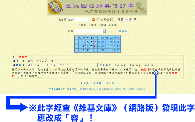 登龍門書證錯字