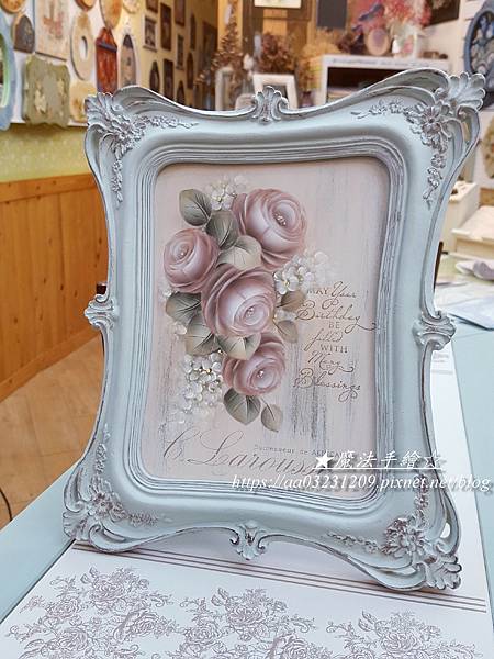 樹脂框飾-彩繪應用-玫瑰彩繪