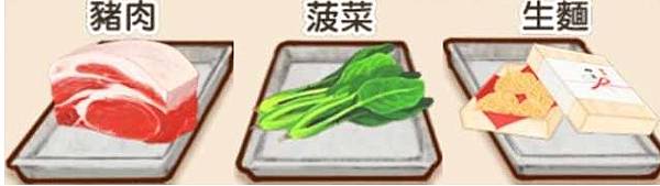 豬肉  菠菜  生麵