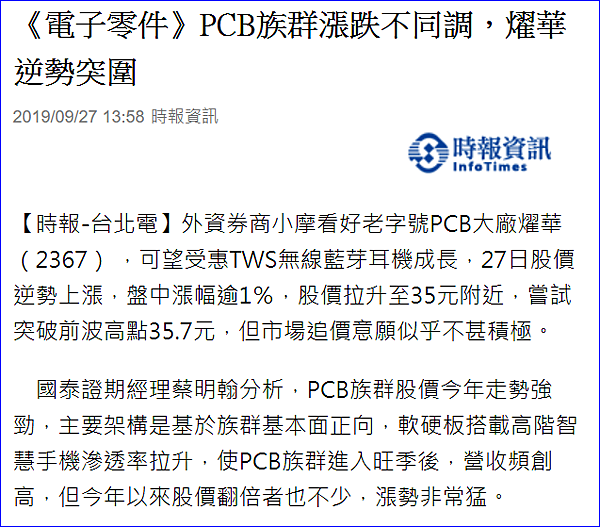燿華 2367 跟得上時代的pcb廠 外資長期買進布局 蘋果亞馬遜汽車皆做 放長線釣大鯨魚 痞客邦