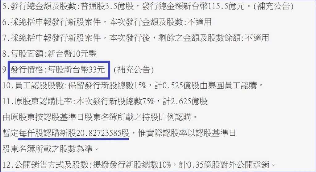 兆豐金(2886)現金增資說明(最後買進日、股東認購日、認購