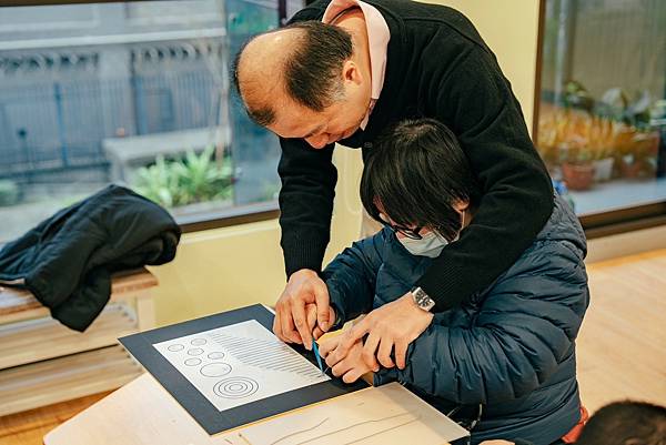 結束了兩天在樸樹咖啡漆線雕工藝體驗課 跟大學一樣我一樣發結業