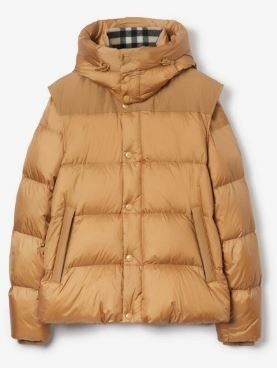 バーバリー期間限定ストア：チェック柄 2WAY ダウンジャケ