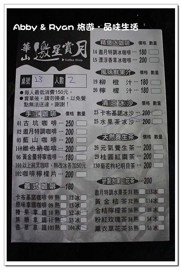 雲林古坑景觀餐廳 邀星賞月景觀餐廳 咖啡 簡餐 華山夜景 華南必看夜景 華山咖啡 華山夜景景觀餐廳 Abby Ryan 旅遊 品味生活