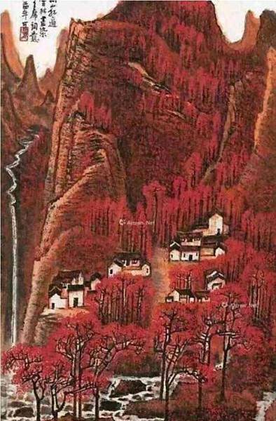 李可染大師～ 秋天到了，萬山紅遍