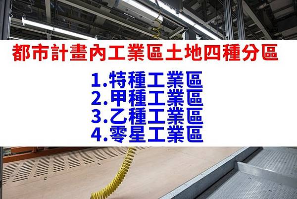 都市計畫內工業區土地四種分區 都市計畫內工業區土地四種分區