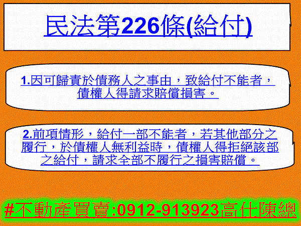 民法第226條(給付)