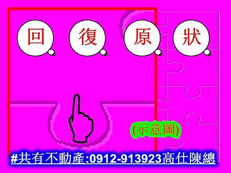 回復原狀(示意圖) 回復原狀(示意圖)