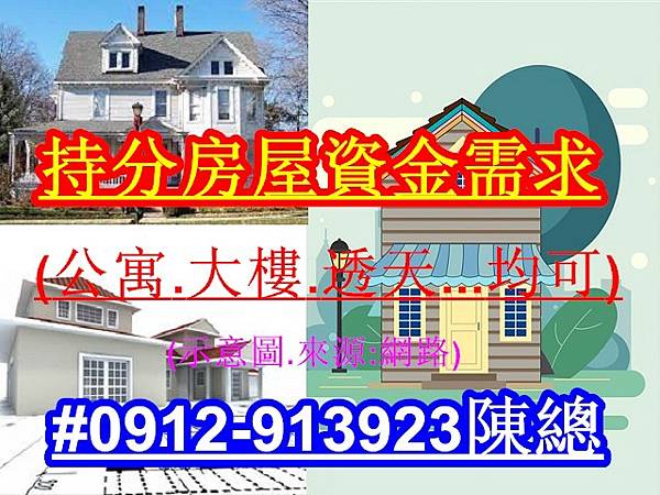 持分房屋資金需求(示意圖) 持分房屋資金需求(示意圖)