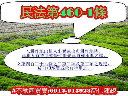 民法第460-1條(法條內容示意圖)