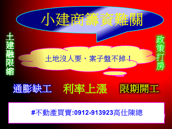 小建商籌資難關