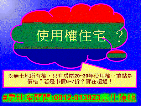 使用權住宅(示意圖) 使用權住宅(示意圖)