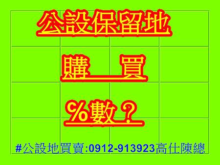 公設保留地購買%數(示意圖)