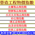 營造工程物價指數(示意圖)