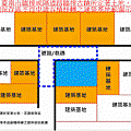 臺南市臨接或隔道路臨接古蹟所定著土地、古蹟保存區不得申請容積移轉之建築基地範圍示意圖