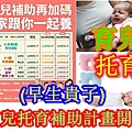 育兒托育補助計畫(示意圖)