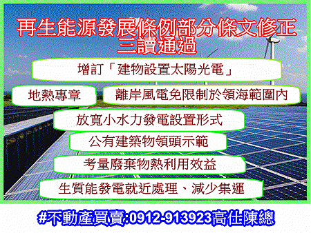 再生能源發展條例部分條文修正 再生能源發展條例部分條文修正